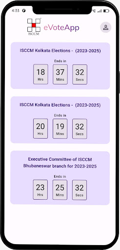 Android application ISCCM eVoteApp screenshort