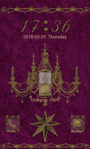 Pink Gold Chandelier Go Locker Screen 2