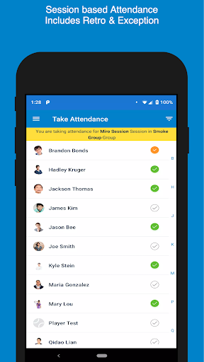 Android application TennisLocker for Coaches screenshort