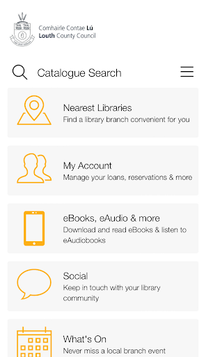Android application Louth Libraries screenshort