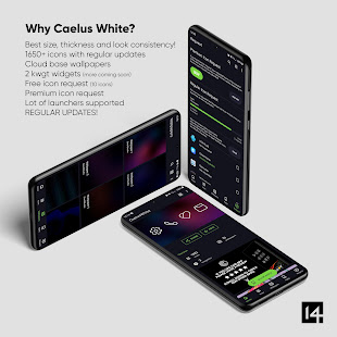 Caelus White Icon Pack White Linear Icons v4.0.8 APK Patched