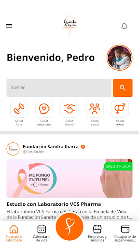 Android application Escuela de Vida screenshort