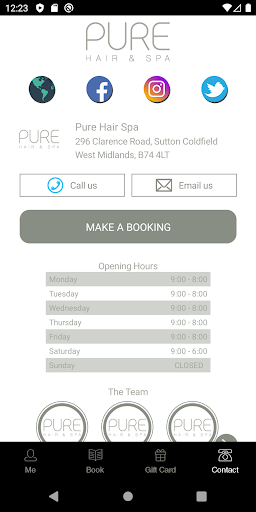 Pure Hair & Spa Screen 3