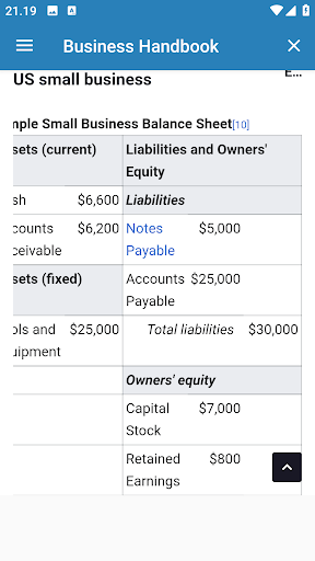 Android application Business Handbook screenshort