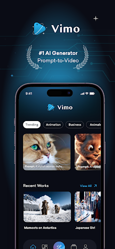 Vimo: AI Video Generatorのおすすめ画像1
