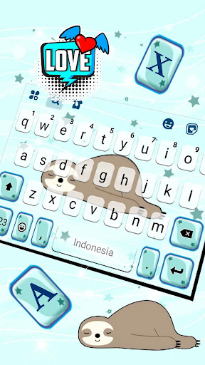 Sleepy Sloth Keyboard Theme Screen 3