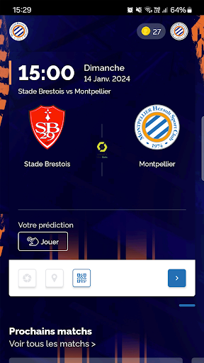 Android application Montpellier Hérault Sport Club screenshort