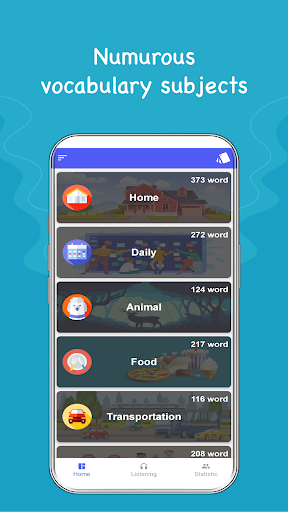 Android application EVocab: Vocabulary Flashcards screenshort