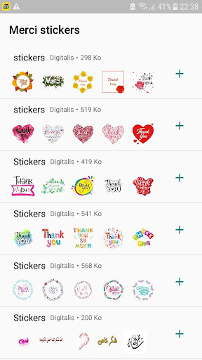 AppKiwi AppKiwi Apps » Lifestyle » Thank you stickers for WhatsApp Thank you stickers WhatsApp Version: Digitalis Score: 0.0 starstarstarstarstar Estimated Installs 10,000+ "Application for thank you stickers" About Thank you stickers ...