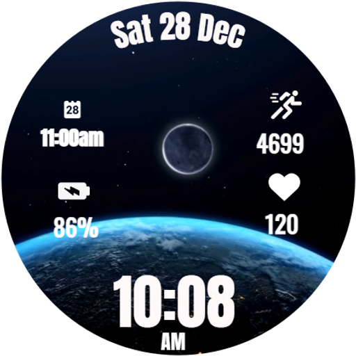 Animated Moonfall Watch Face Download on Windows