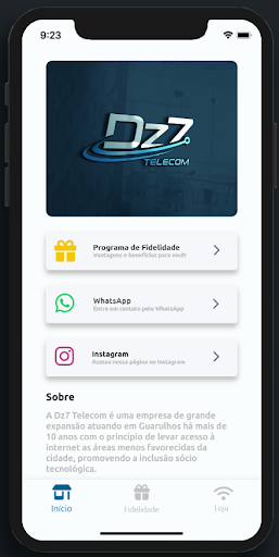 Android application DZ7 Telecom - Fidelidade screenshort