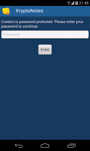 Android application Krypto Notes (legacy) screenshort