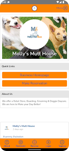 Android application Molly's Mutt House screenshort
