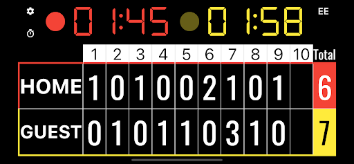 Android application Curling Scoreboard screenshort