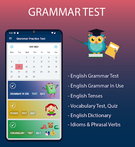 Android application Learn English Grammar screenshort