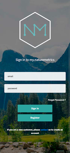 Android application NatureMetrics screenshort