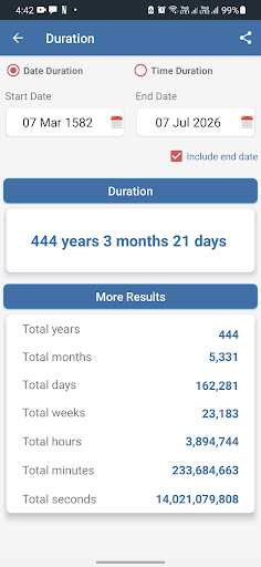 Date Calculator - Time & Age Screen 3