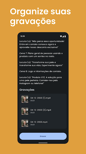 Teleprompter para vídeo com IA Screen 3