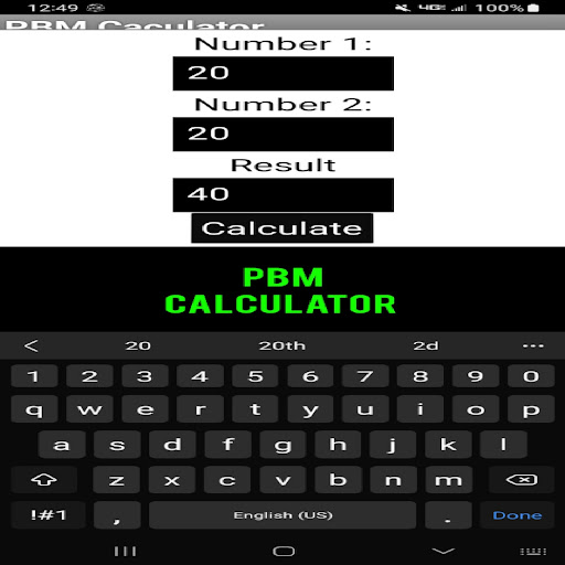 PBM Calculator Screen 3