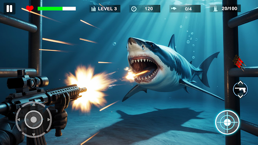 Deep Sea Shark Siege Shooter