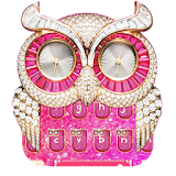 Pink Diamond Owl Keyboard icon