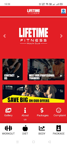 Lifetime fitness health club Screen 3