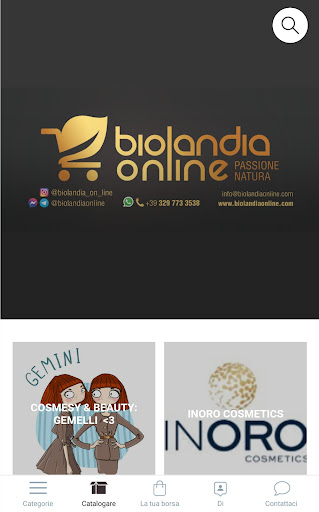 Android application BIOLANDIAONLINE screenshort