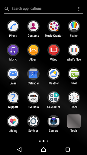 Deep Black Theme For Xperia Screen 2