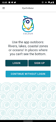 Android application EyeOnWater - Colour screenshort