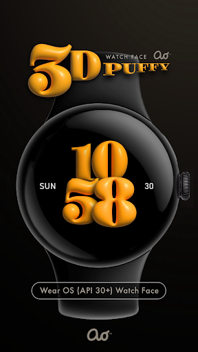 Android application 3D Puffy Watch Face screenshort
