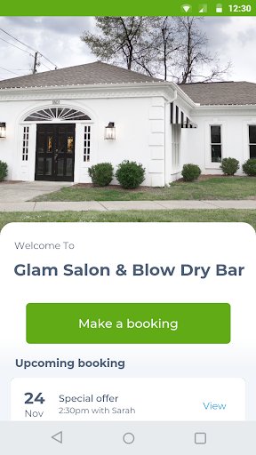 Android application Glam Salon & Blow Dry Bar screenshort
