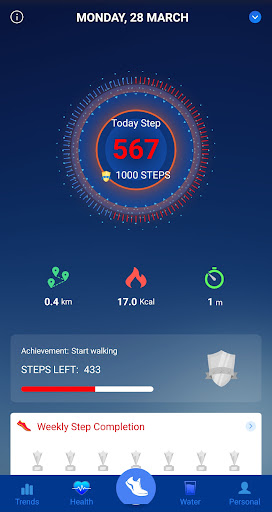 Android application Pedometer - Step Counter screenshort