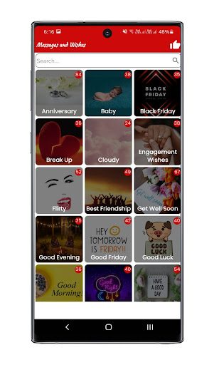 Messages and Wishes Screen 2