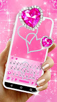 screenshot of Pink Diamond Hearts Keyboard T