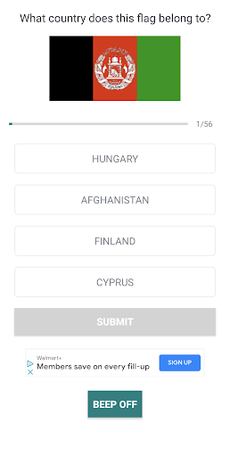Country Flag Quiz Screen 2