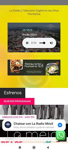 Android application La Radio Móvil screenshort
