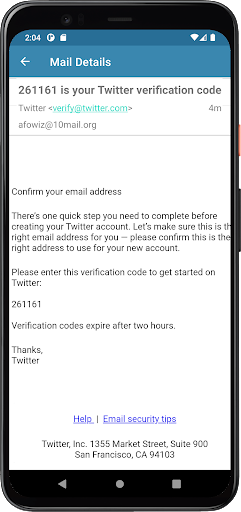 DropMail Temporary 10min Mail Screen 3