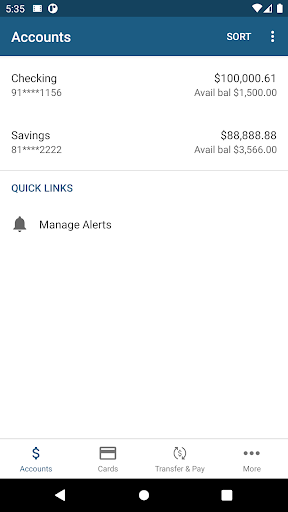 County Savings Bank Screen 3