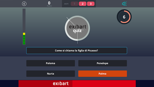 Android application ExibartQuiz - quiz sull'arte screenshort