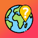 GuessWhere World Map Quiz - the earth from above icon