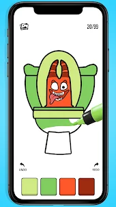 Toilet Monster Coloring Master