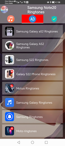 Galaxy Note20 Ringtones Screen 2