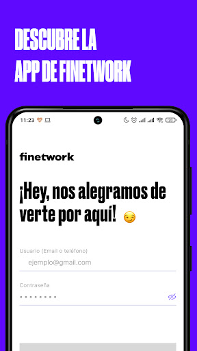 Android application Finetwork screenshort