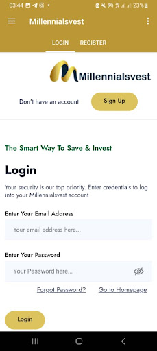 Millennialsvest -Save & invest Screen 3