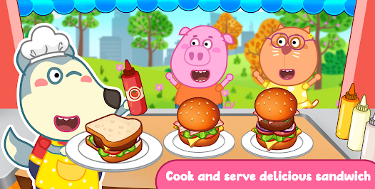 Wolfoo Cooking Game - Sandwich  screenshots 2