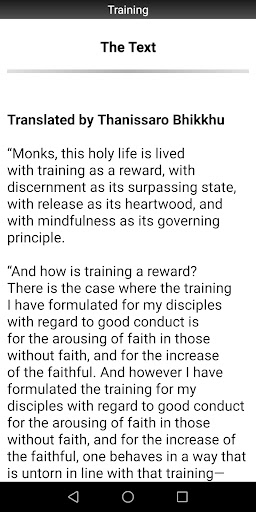 Training Sutta - Buddhism Screen 2