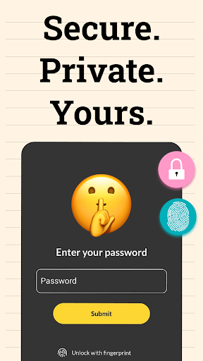 Android application Daily Journal: Diary with lock screenshort