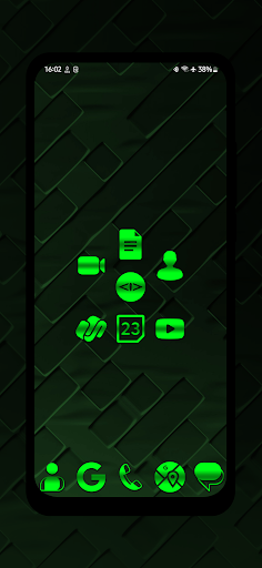 Green Fused Metal Icon Pack Screen 3