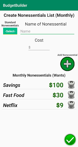BudgetBuilder Screen 3