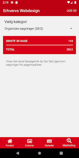 Erhvervs Webdesign Screen 2